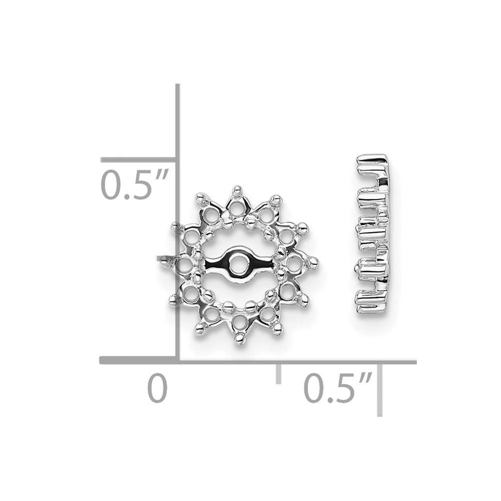 10K White Gold AA Diamond Earrings Jacket