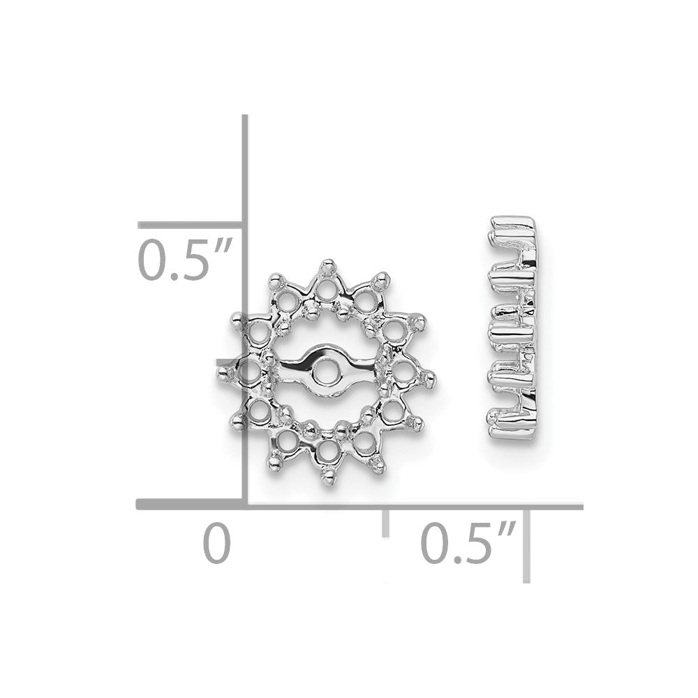 14K White Gold AA Diamond Earrings Jacket