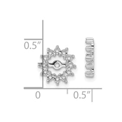 14K White Gold AA Diamond Earrings Jacket