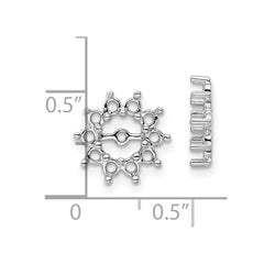 10K White Gold AA Fancy Diamond Earrings Jackets