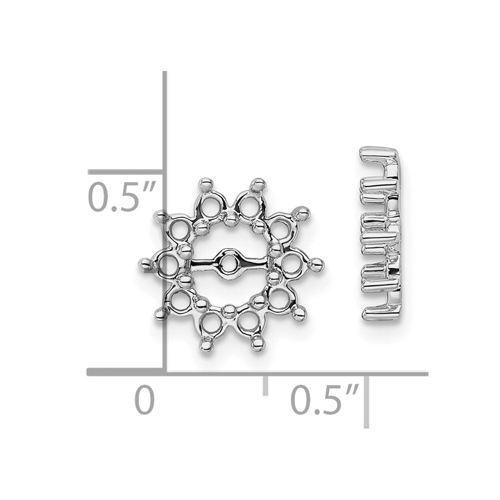 14K White Gold AA Fancy Diamond Earrings Jackets