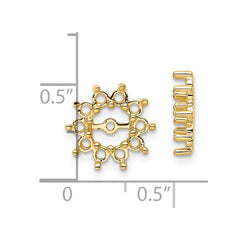 14K Yellow Gold AA Fancy Diamond Earrings Jacket