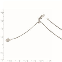 Sterling Silver Adjustable .95mm Box Chain