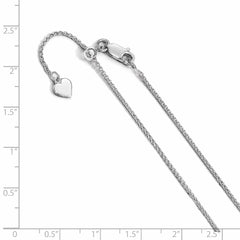 Cadena Spiga ajustable de plata de ley de 1,3 mm