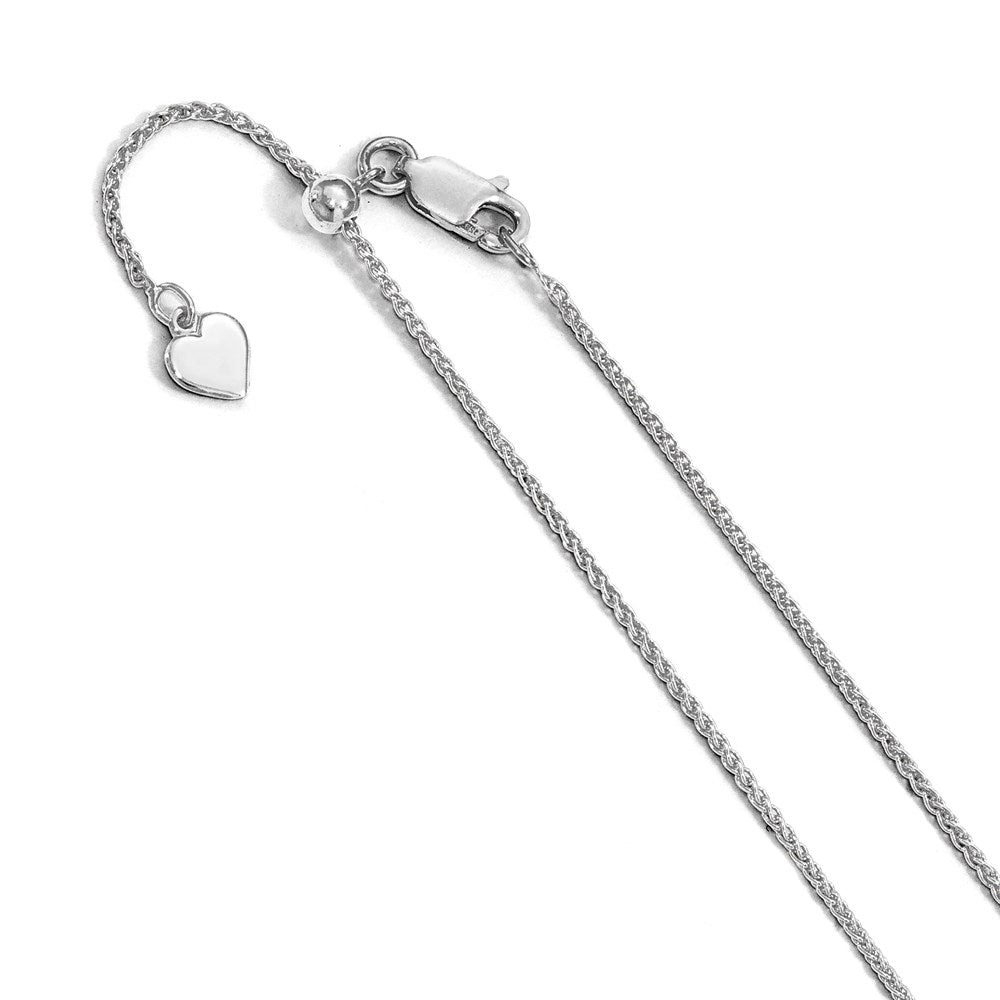 Sterling Silver Adjustable 1.3mm Spiga Chain