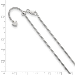 Sterling Silver Adjustable 1.6mm Snake Chain