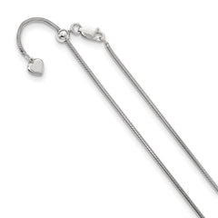 Sterling Silver Adjustable 1.6mm Snake Chain