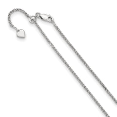 Sterling Silver Adjustable 1.6mm Spiga Chain