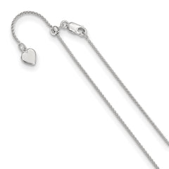 Sterling Silver Adjustable 1mm Spiga Chain