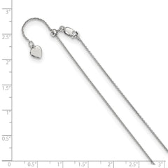 Cadena Rolo ajustable de plata de ley de 0,95 mm