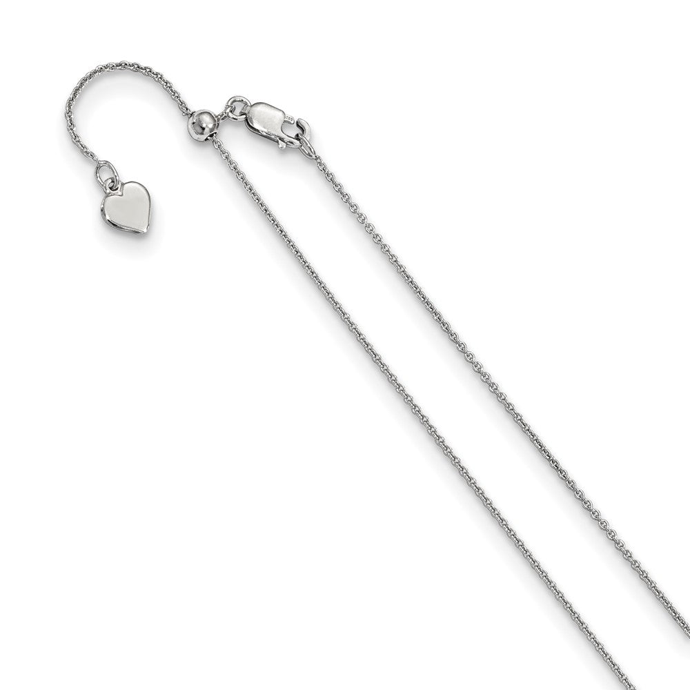 Sterling Silver Adjustable .95mm Rolo Chain