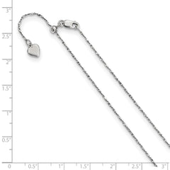 Verstellbare 95-mm-Singapurkette aus Sterlingsilber