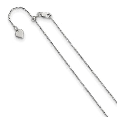 Sterling Silver Adjustable .95mm Singapore Chain