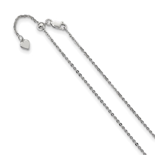 Sterling Silver Adjustable 1.75mm Cable Chain