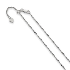 Sterling Silver Adjustable 1.75mm Cable Chain