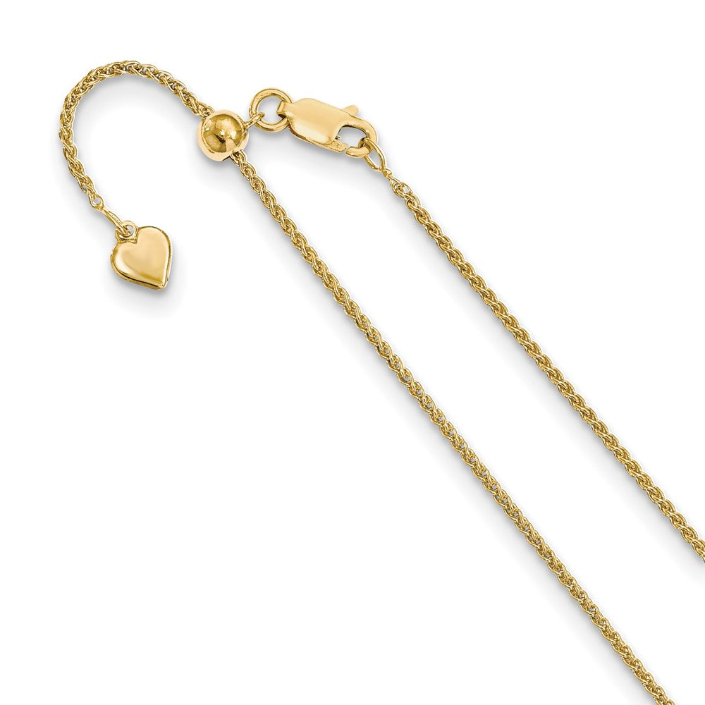 Yellow Gold-plated Silver Adjustable 1.5mm Spiga Chain