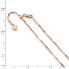 Rose Gold-plated Adjustable 1.1mm Box Chain