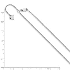 Cadena Rolo ajustable de plata de ley de 1,3 mm