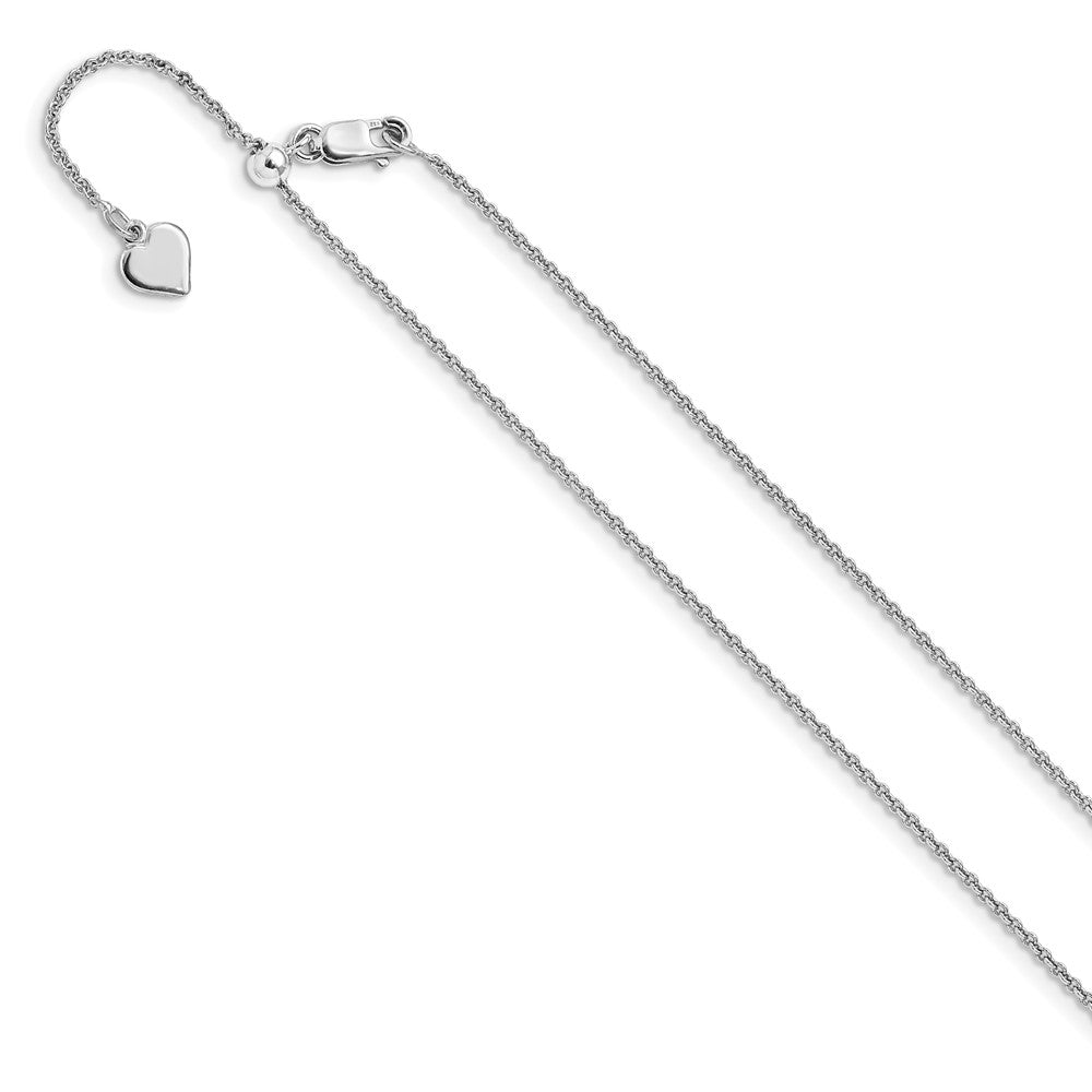 Sterling Silver Adjustable 1.3mm Rolo Chain
