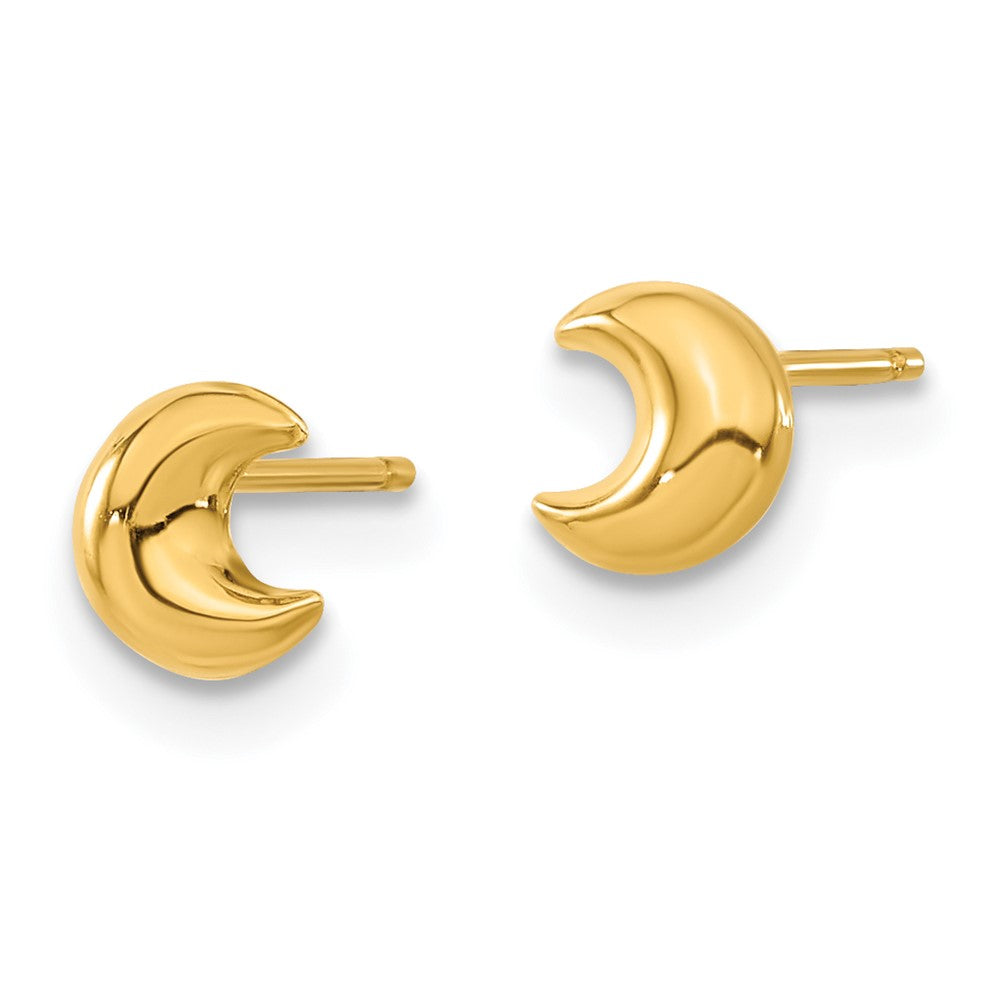 14K Yellow Gold Madi K Moon Post Earrings
