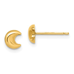14K Yellow Gold Madi K Moon Post Earrings