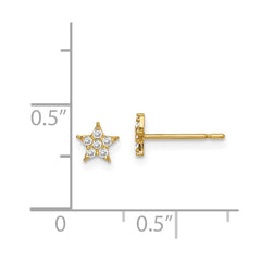 14K Yellow Gold Madi K Star CZ Earrings
