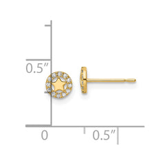 14K Yellow Gold Madi K CZ Star Post Earrings