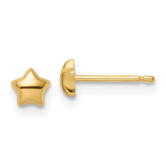 14K Yellow Gold Madi K Polished Star Post Earrings