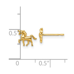 14K Yellow Gold Madi K Unicorn Post Earrings