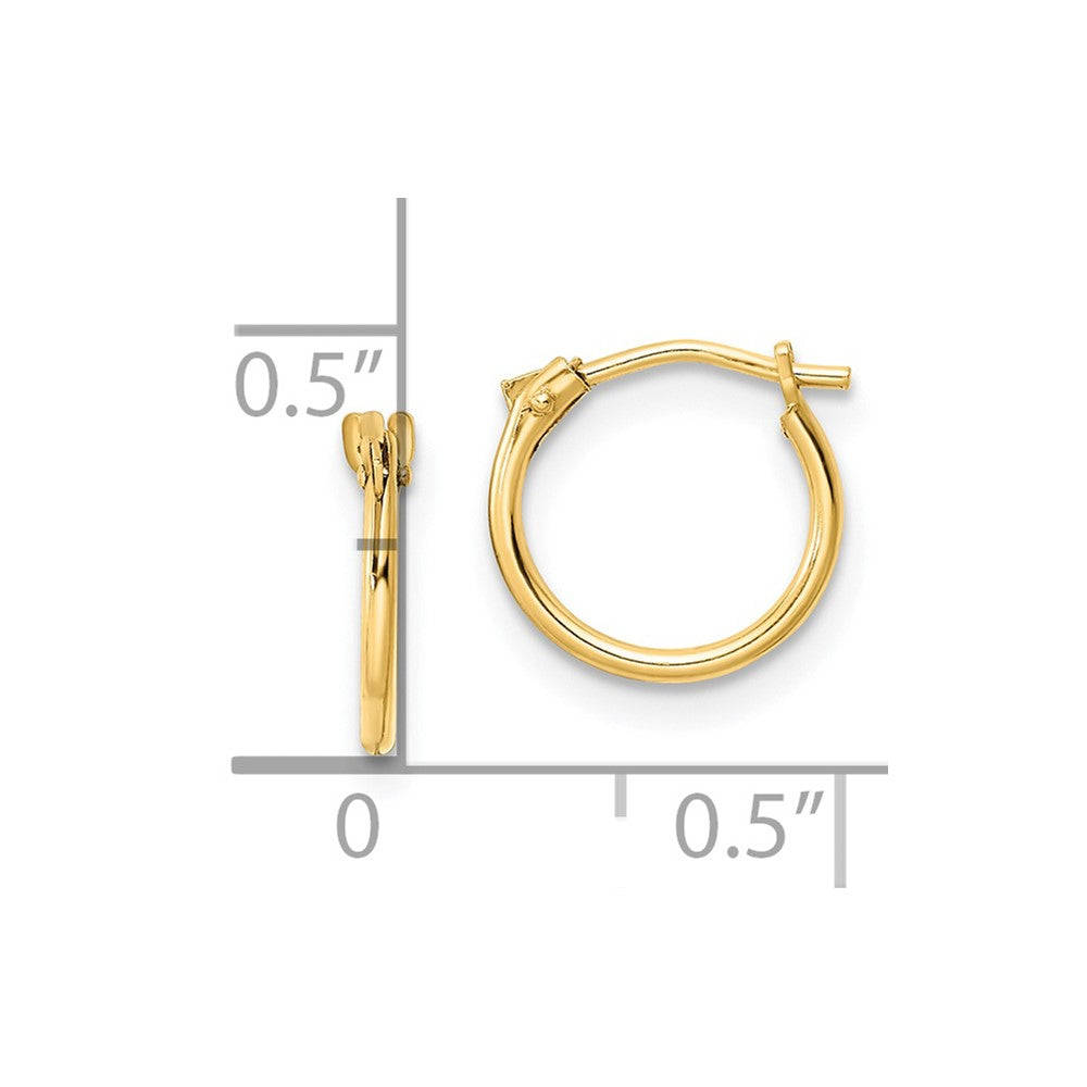 14K Yellow Gold Madi K Polished Hoop Earrings