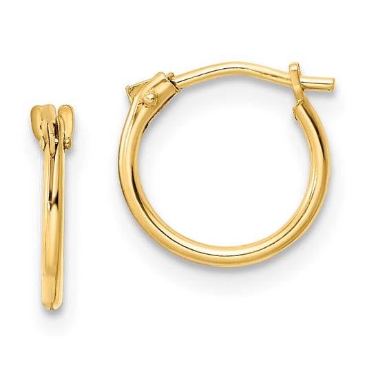 14K Yellow Gold Madi K Polished Hoop Earrings