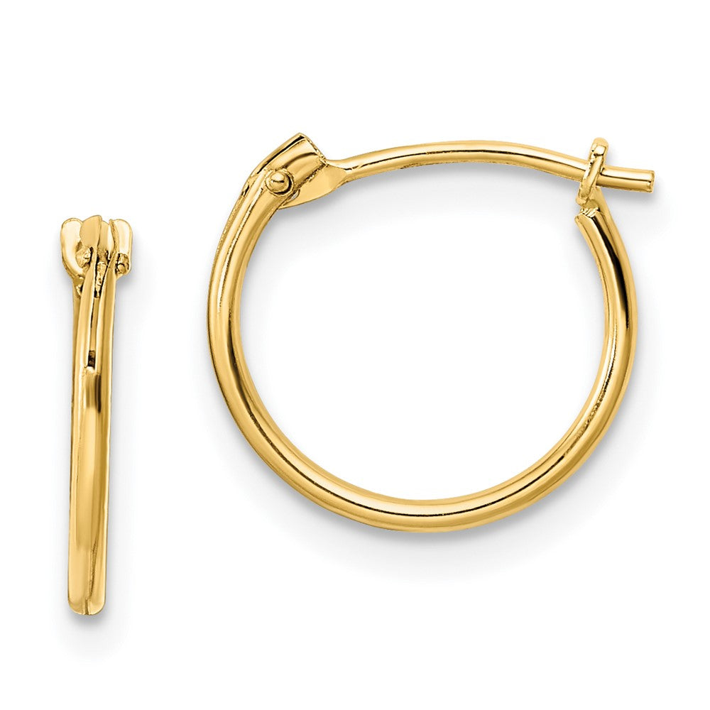 14K Yellow Gold Madi K Polished Hinged Hoop Earrings