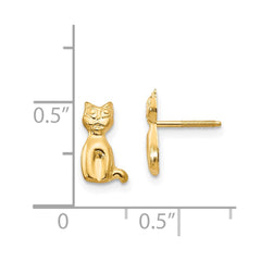 14K Yellow Gold Madi K Cat Earrings