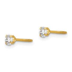 14K Yellow Gold Madi K 3mm Synthetic Spinel Earrings