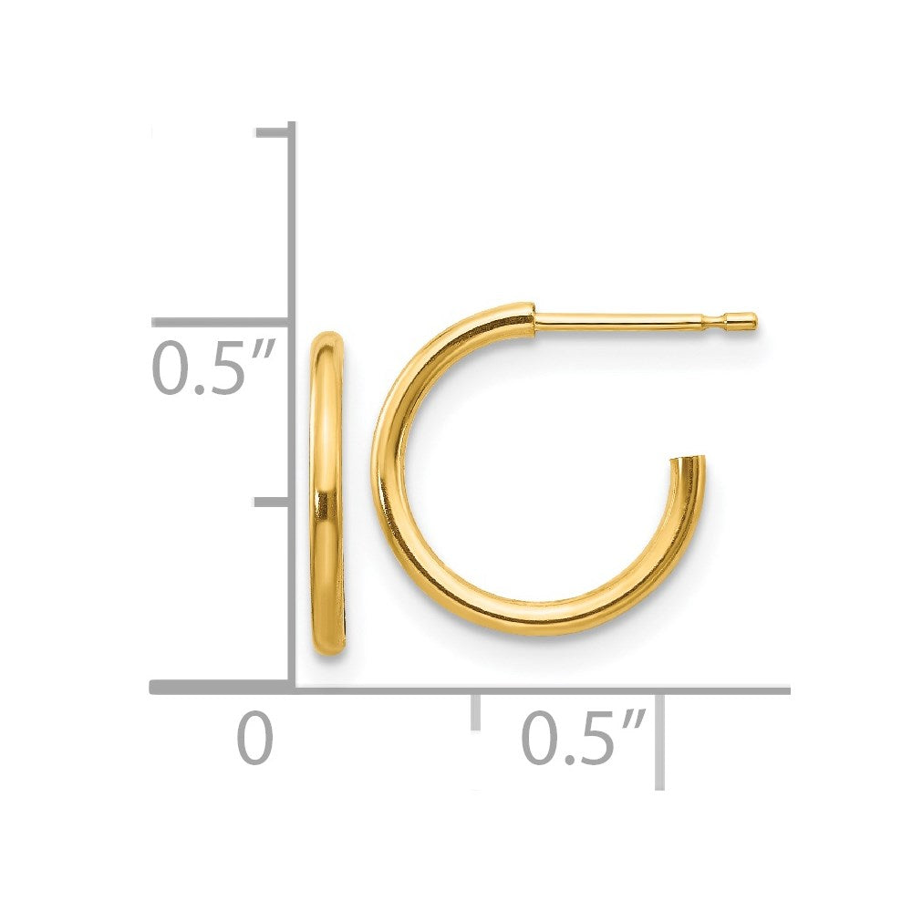 14K Yellow Gold Madi K Hoop Earrings