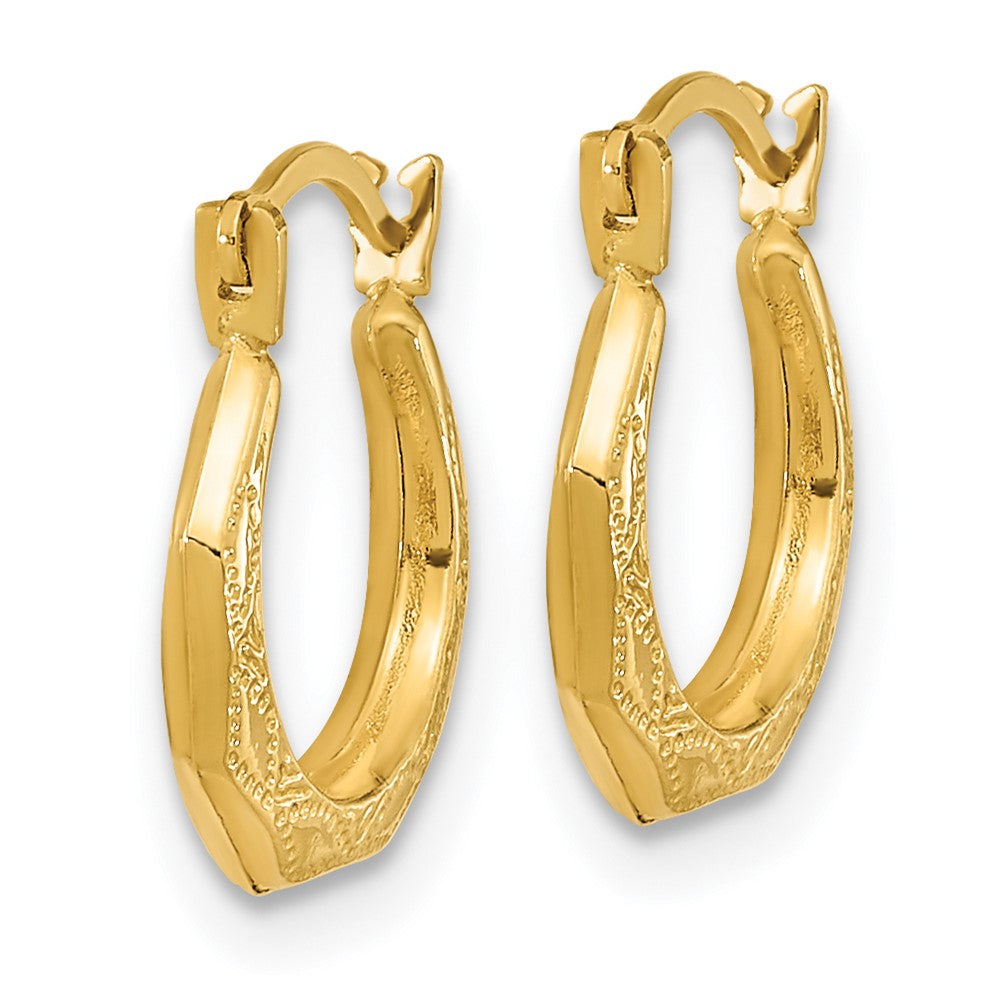 14K Yellow Gold Madi K Hinged Hoop Earrings