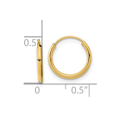 14K Yellow Gold Madi K Endless Hoop Earrings