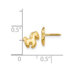 14K Yellow Gold Madi K Pony Screwback Earrings