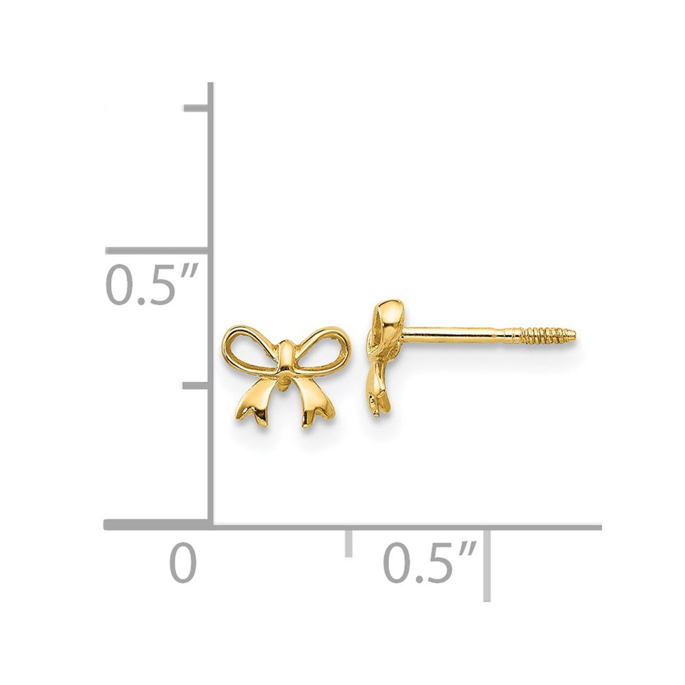 14K Yellow Gold Madi K Bow Post Earrings