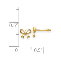 14K Yellow Gold Madi K Bow Post Earrings
