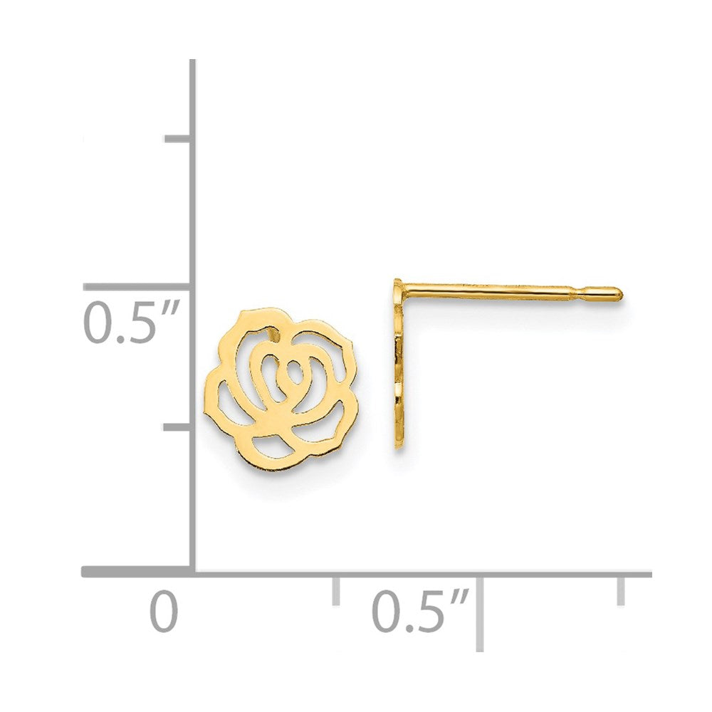 14K Yellow Gold Madi K Children's Flower Post Earrings