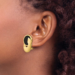 14K Yellow Gold Onyx Fancy Earrings