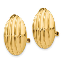 14K Yellow Gold Non-pierced Fancy Earrings