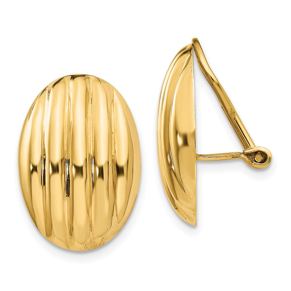 14K Yellow Gold Non-pierced Fancy Earrings