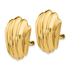 14K Yellow Gold Non-pierced Fancy Earrings