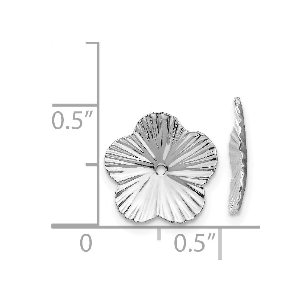 14K White Gold Fancy Earrings Jackets