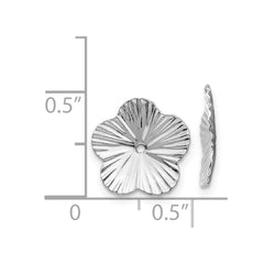 14K White Gold Fancy Earrings Jackets