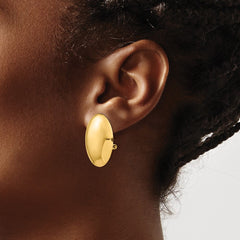 14K Yellow Gold Omega Clip Polished Non-pierced Earrings