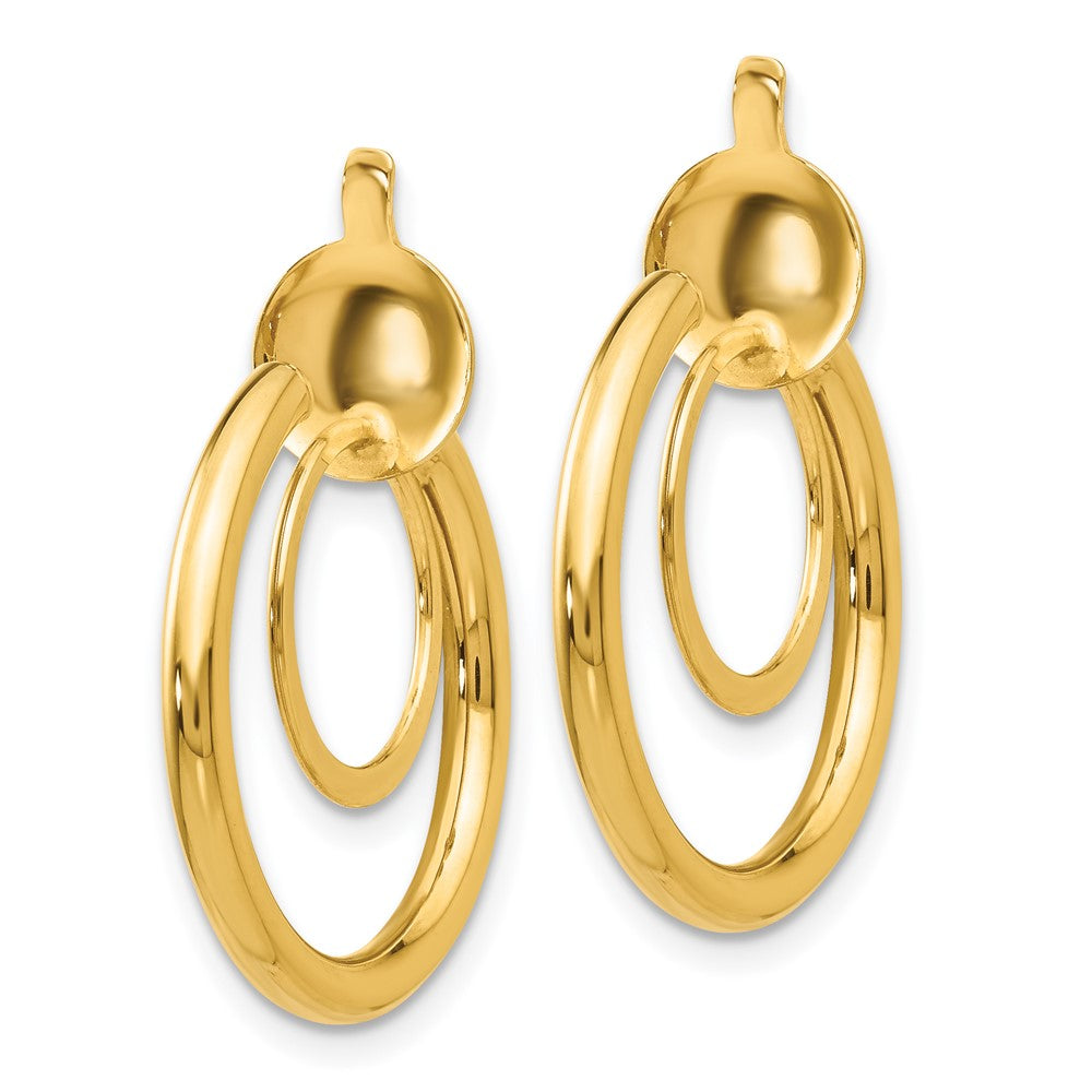 14K Yellow Gold Non-pierced Hoop Earrings