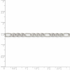 Cadena de ancla Figaro de plata de ley de 3,75 mm